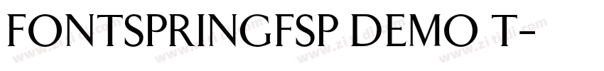 FONTSPRINGFSP DEMO T字体转换